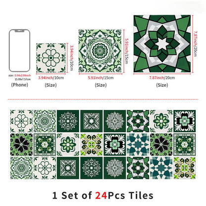 Ownkoti Retro Floral Peel and Stick Wall Sticker (24PCS) - image 13