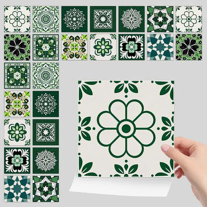 Ownkoti Retro Floral Peel and Stick Wall Sticker (24PCS) - image 8