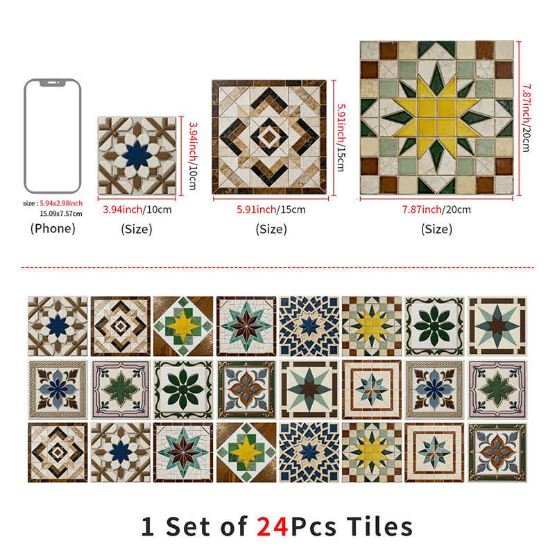 Ownkoti Vintage Peel and Stick Wall Sticker (24PCS) - image 13