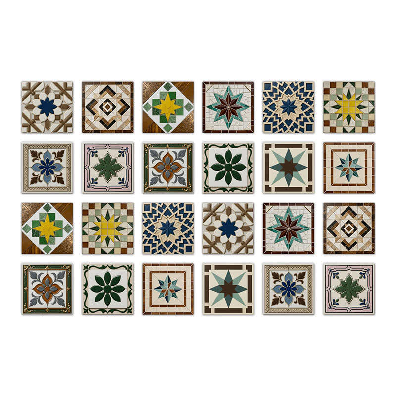 Ownkoti Vintage Peel and Stick Wall Sticker (24PCS) - 7.87" x 7.87" - image 8