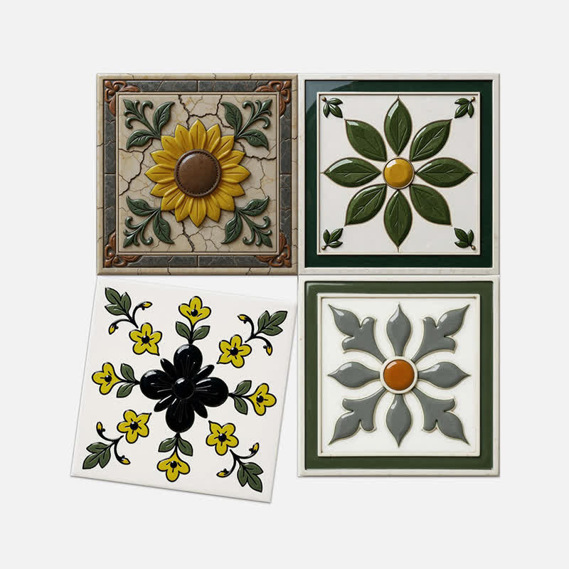 Ownkoti Sun & Floral Peel and Stick Wall Sticker (24PCS) - image 12