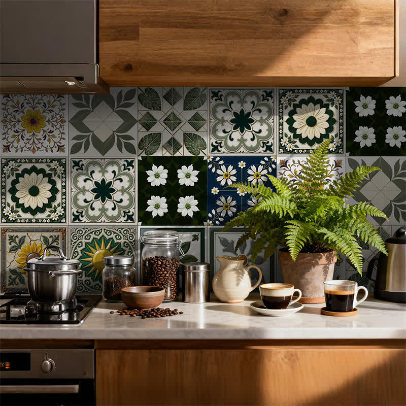 Ownkoti Sun & Floral Peel and Stick Wall Sticker (24PCS) - image 1