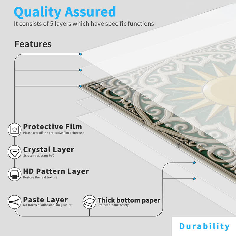 Ownkoti Sun & Floral Peel and Stick Wall Sticker (24PCS) - image 9