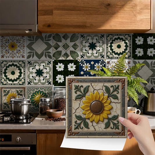 Ownkoti Sun & Floral Peel and Stick Wall Sticker (24PCS) - image 0