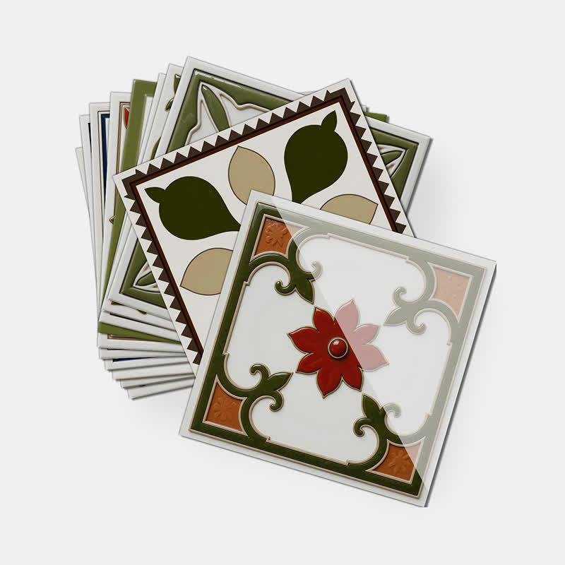 Ownkoti Orange & Green Peel and Stick Wall Sticker (24PCS) - image 11