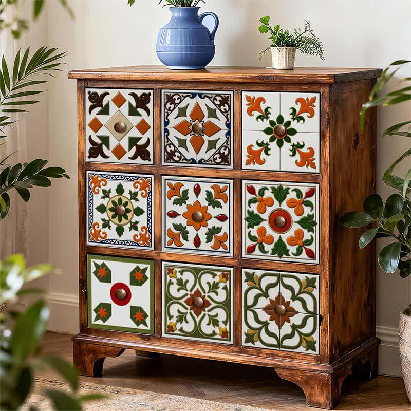 Ownkoti Orange & Green Peel and Stick Wall Sticker (24PCS) - image 4