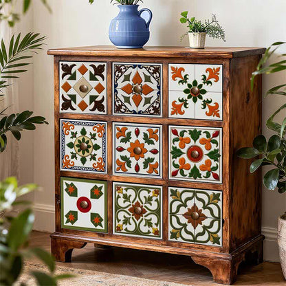 Ownkoti Orange & Green Peel and Stick Wall Sticker (24PCS) - image 4