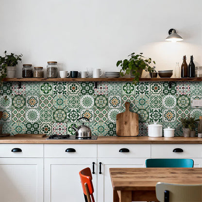 Ownkoti Boho Green Peel and Stick Wall Sticker (24PCS) - image 2