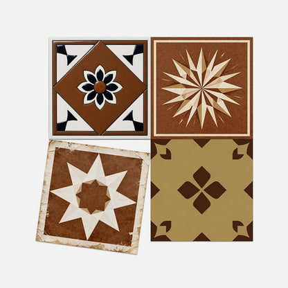 Ownkoti Brown Geometric Peel and Stick Wall Sticker (24PCS) - image 13