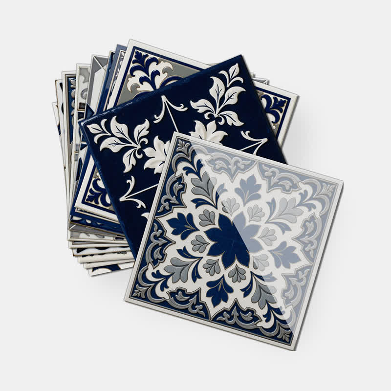 Ownkoti Retro Blue Peel and Stick Wall Sticker (24PCS) - image 13