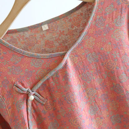 Ownkoti Double Gauze Cotton Rose Floral Nightgown - image 5