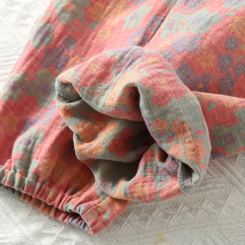 Ownkoti Floral Cotton Gauze Jogger Pajama Pants - image 2