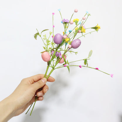 Ownkoti Easter Egg Branch with Green Leaves & Blossoms - image 3