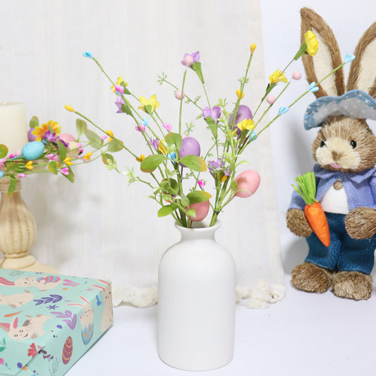 Ownkoti Easter Egg Branch with Green Leaves & Blossoms - image 0