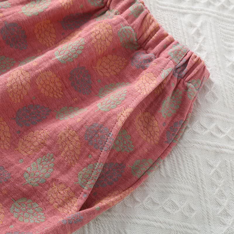 Ownkoti Leaf Cotton Gauze Jogger Pajama Pants - image 3