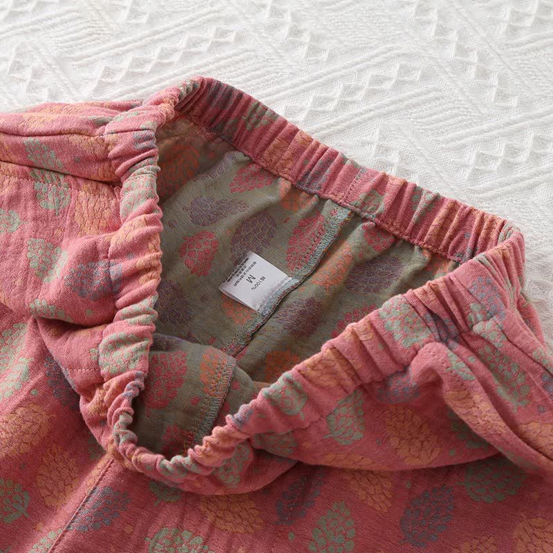 Ownkoti Leaf Cotton Gauze Jogger Pajama Pants - image 1
