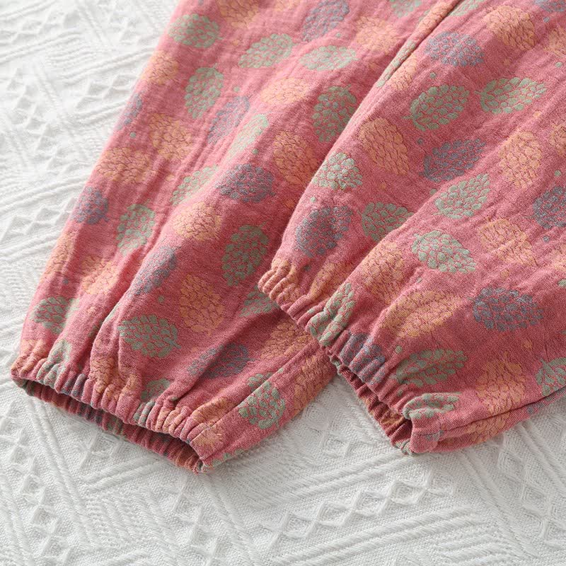 Ownkoti Leaf Cotton Gauze Jogger Pajama Pants - image 2