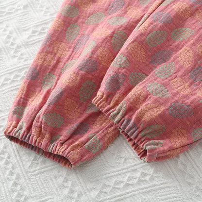 Ownkoti Leaf Cotton Gauze Jogger Pajama Pants - image 2