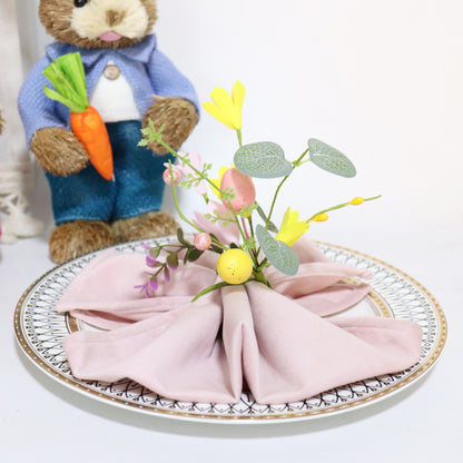 Ownkoti Easter Egg & Forsythia Spring Napkin Ring Set - image 1