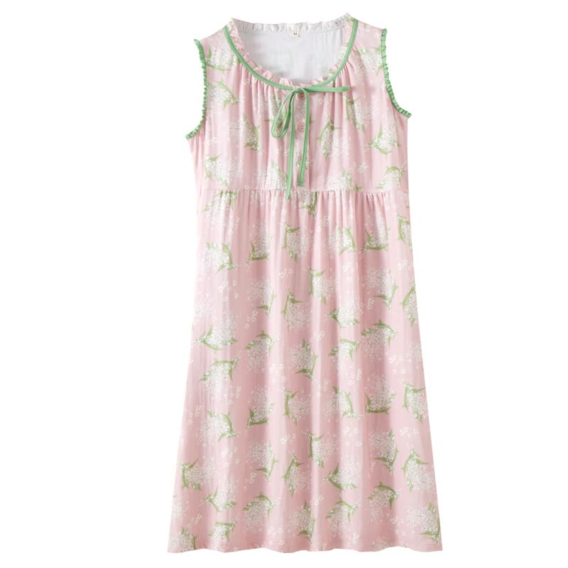 Ownkoti Baby's Breath Cotton Gauze Sleeveless Nightdress - image 7