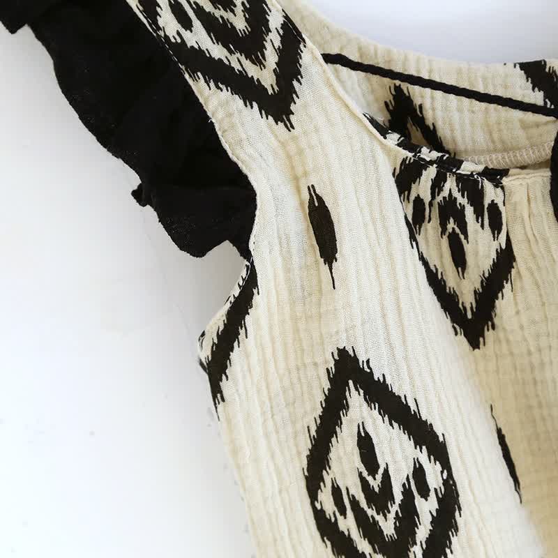 Ownkoti Boho Cotton Gauze Flutter Sleeve Pajama Set - image 6