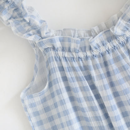Ownkoti Cotton Ruffle Gingham Cami Nightgown - image 5