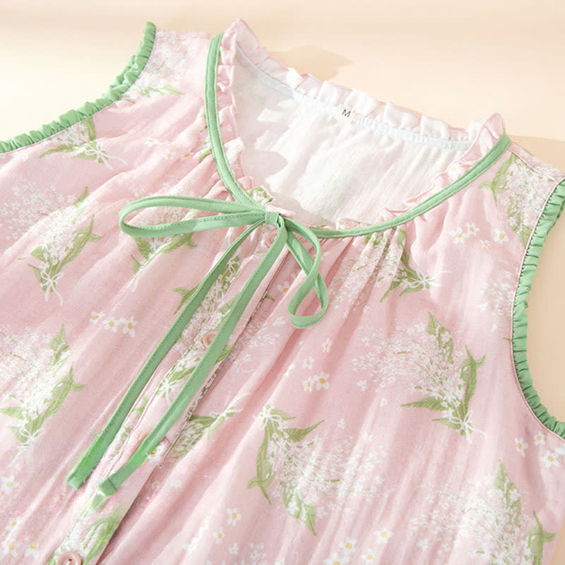 Ownkoti Baby's Breath Cotton Gauze Sleeveless Pajama Set - image 5