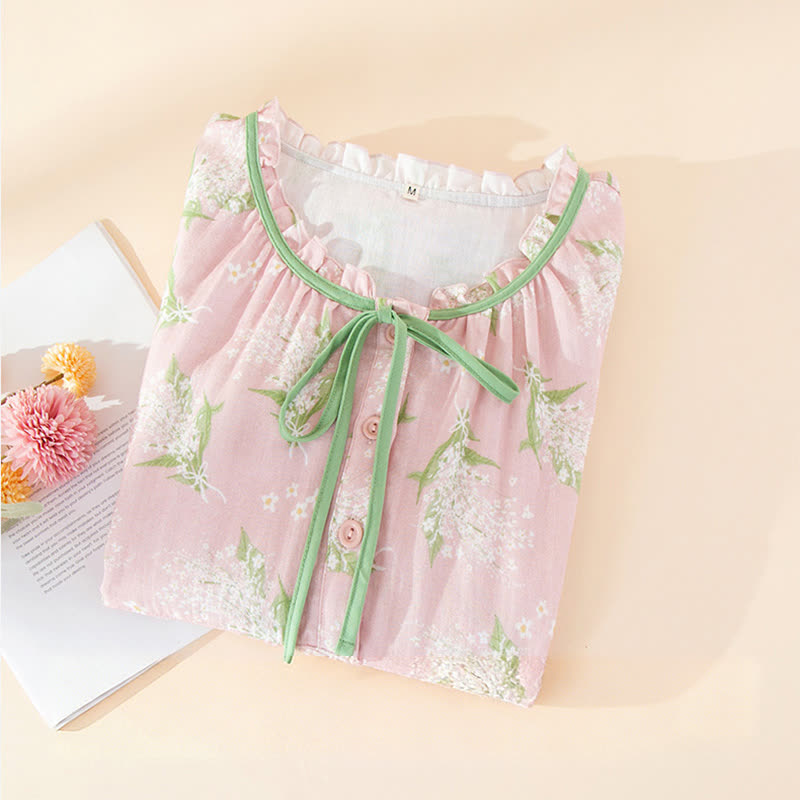 Ownkoti Baby's Breath Cotton Gauze Sleeveless Nightdress - image 4