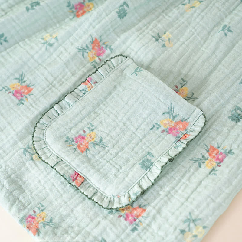 Ownkoti Floral Cotton Gauze Flutter Sleeve Pajama Set - image 6