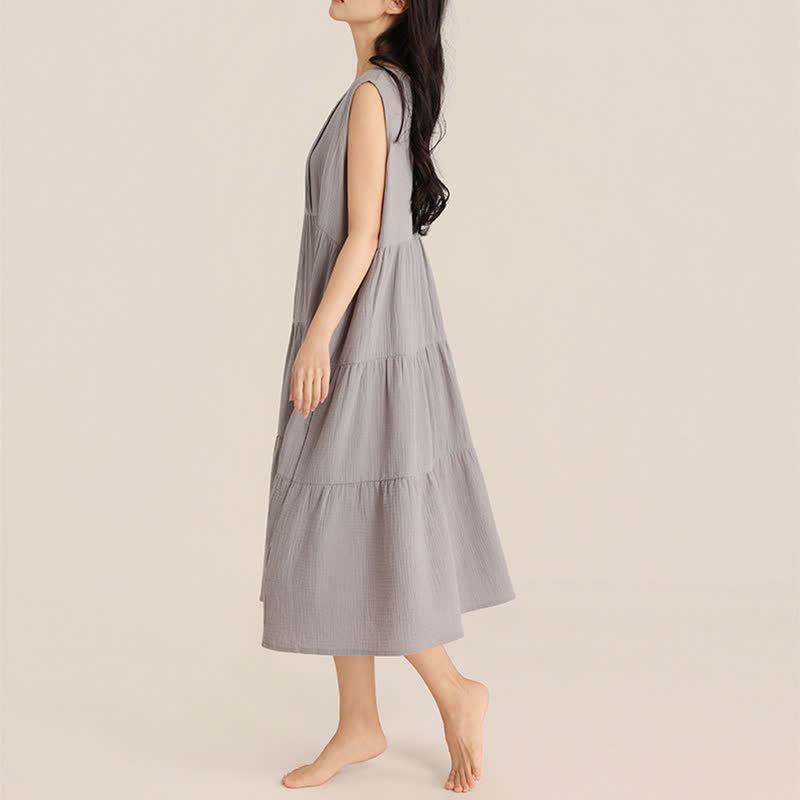 Ownkoti Minimalist Cotton Double Gauze Sleeveless Nightgown - image 12