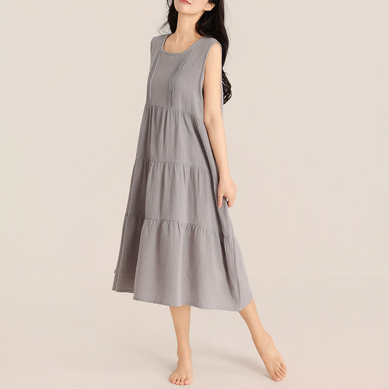 Ownkoti Minimalist Cotton Double Gauze Sleeveless Nightgown - image 10