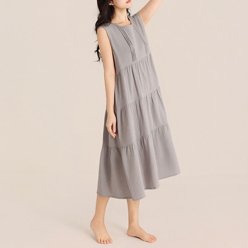 Ownkoti Minimalist Cotton Double Gauze Sleeveless Nightgown - image 11