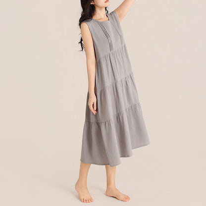 Ownkoti Minimalist Cotton Double Gauze Sleeveless Nightgown - image 11