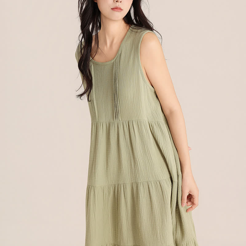 Ownkoti Minimalist Cotton Double Gauze Sleeveless Nightgown - image 8