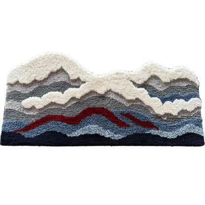 Ownkoti Abstract Wave Shaped Flocked Rug - image 10