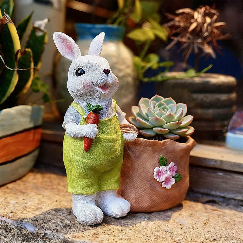 Ownkoti Resin Bunny Garden Succulent Planter Pot - image 13