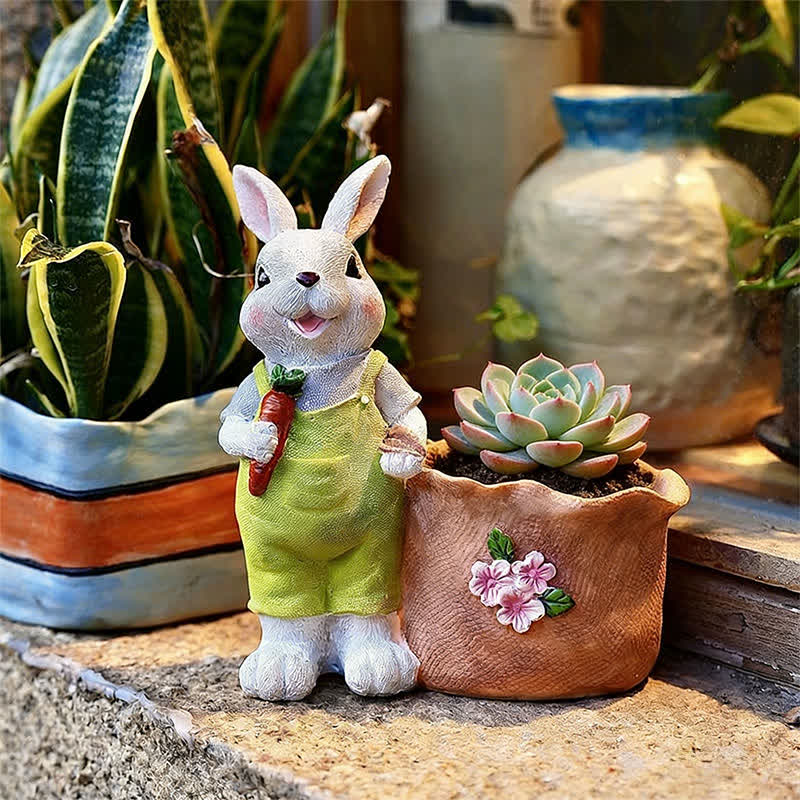 Ownkoti Resin Bunny Garden Succulent Planter Pot - image 14