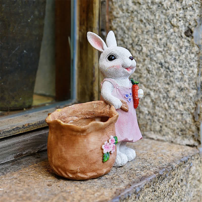 Ownkoti Resin Bunny Garden Succulent Planter Pot - image 6