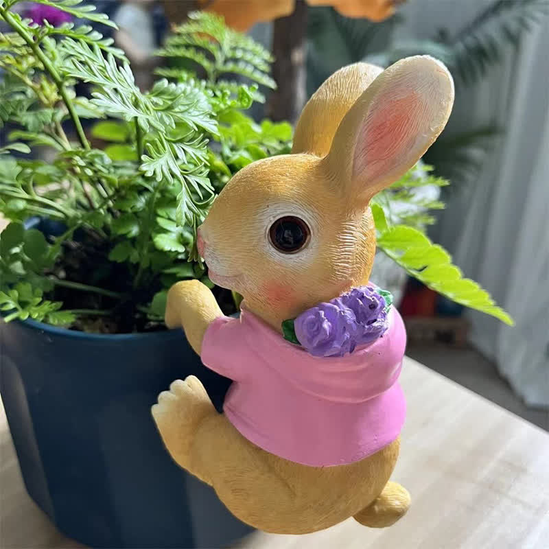 Ownkoti Whimsical Resin Bunny Pot Climbers Set - image 9