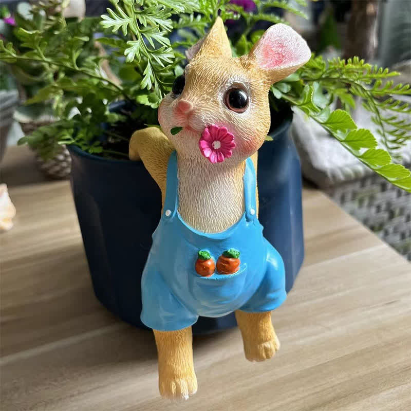 Ownkoti Whimsical Resin Bunny Pot Climbers Set - image 8