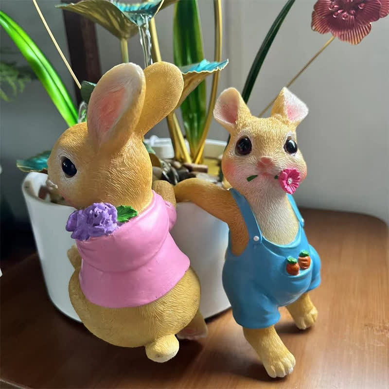 Ownkoti Whimsical Resin Bunny Pot Climbers Set - image 4