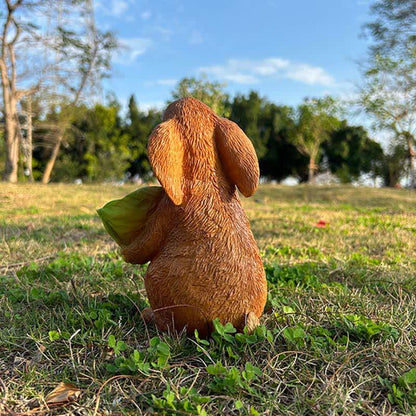 Ownkoti Resin Rabbit Bird Garden Feeder Statue - image 3