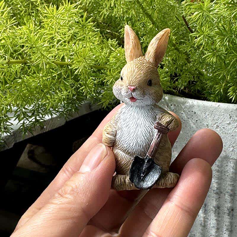 Ownkoti 3PCS Miniature Gardening Bunny Figurines - image 8