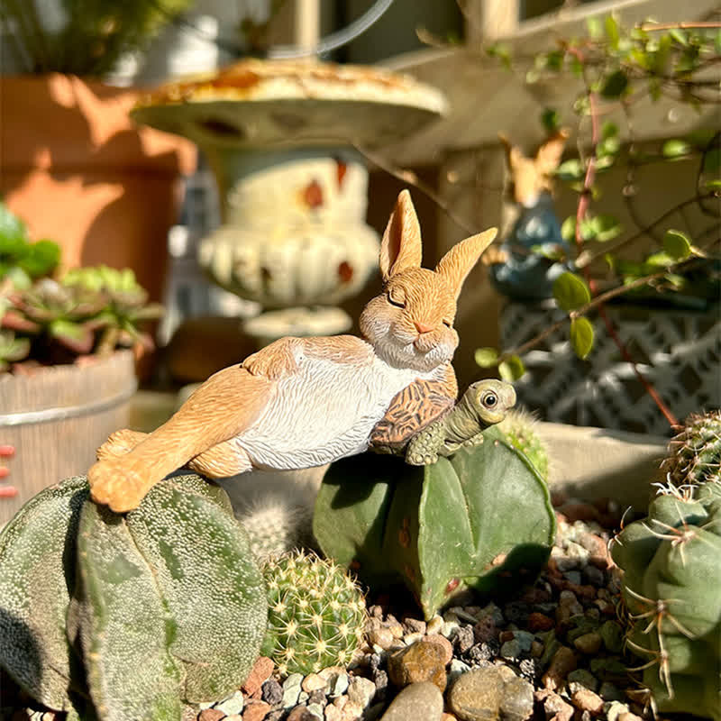 Ownkoti 3PCS Miniature Rabbit Resin Garden Sculptures - image 5