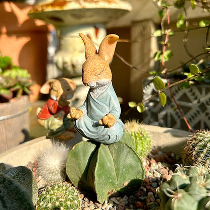 Ownkoti 3PCS Miniature Rabbit Resin Garden Sculptures - image 4