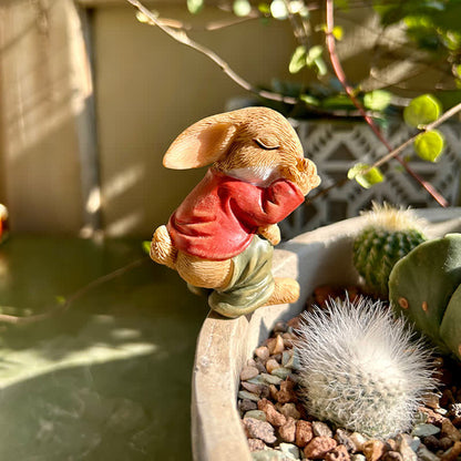 Ownkoti 3PCS Miniature Rabbit Resin Garden Sculptures - image 3