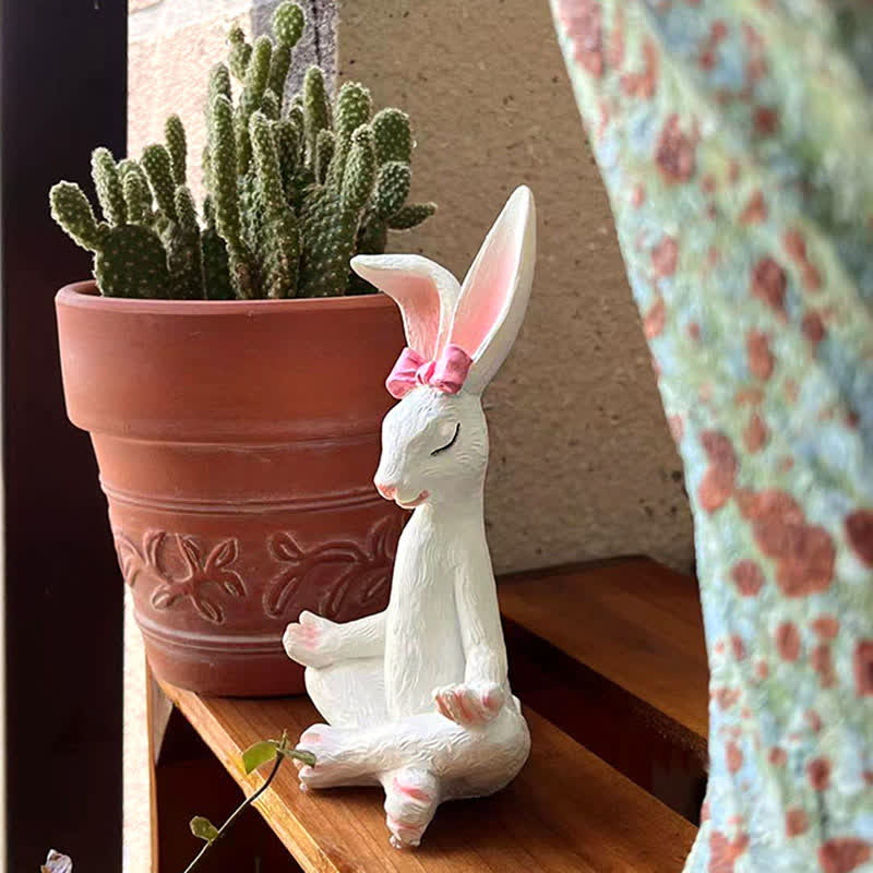 Ownkoti Resin Yoga Rabbit Garden Sculptures Set - image 10
