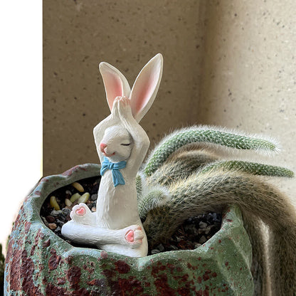Ownkoti Resin Yoga Rabbit Garden Sculptures Set - image 7