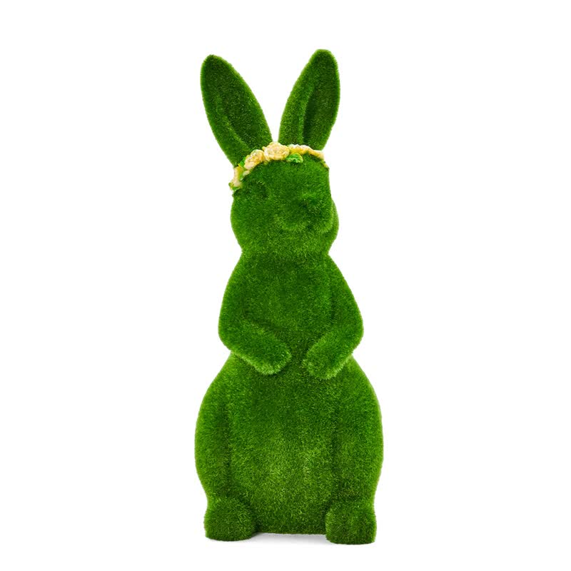 Ownkoti Rabbit Figurine with Green Flower Crown - image 18