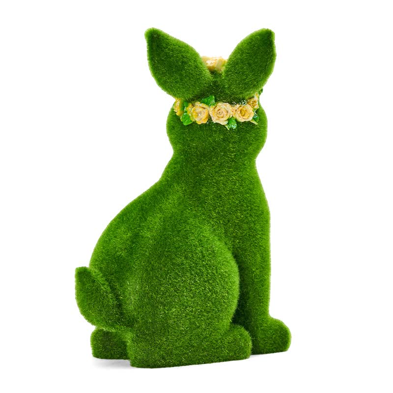 Ownkoti Rabbit Figurine with Green Flower Crown - image 23